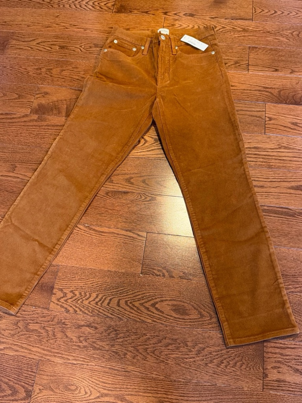 J. Crew Straight-Leg Corduroy Pants - Rust
